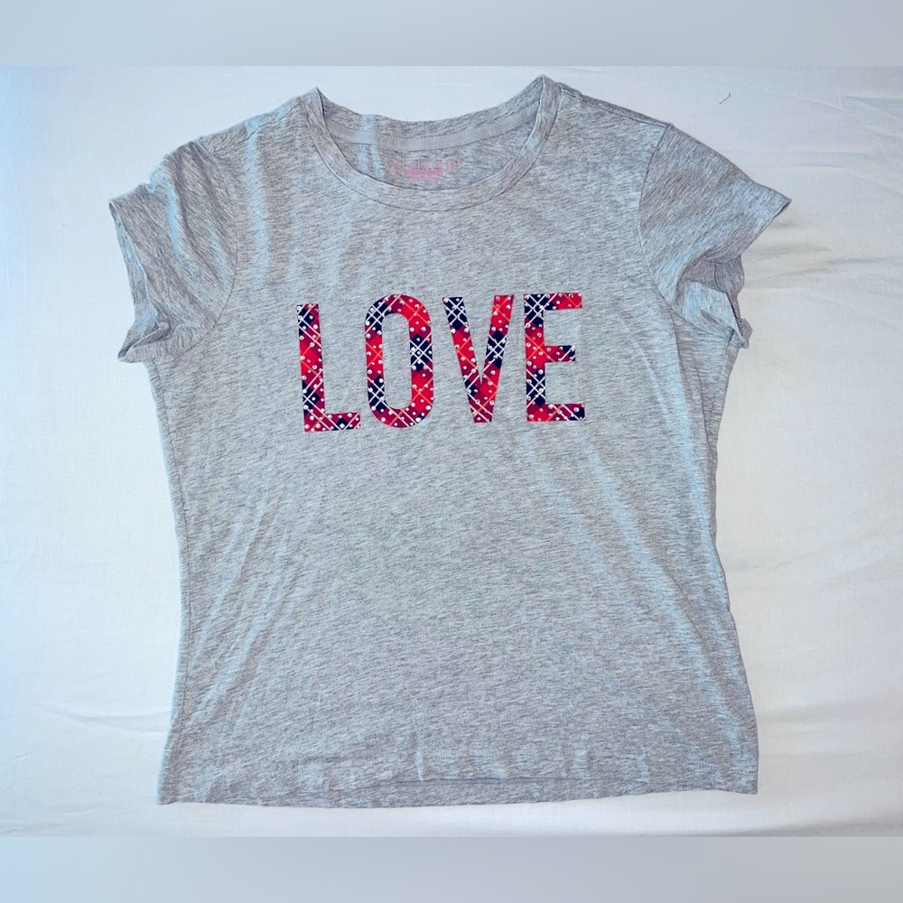 Grey Victorias Secret holiday shirt